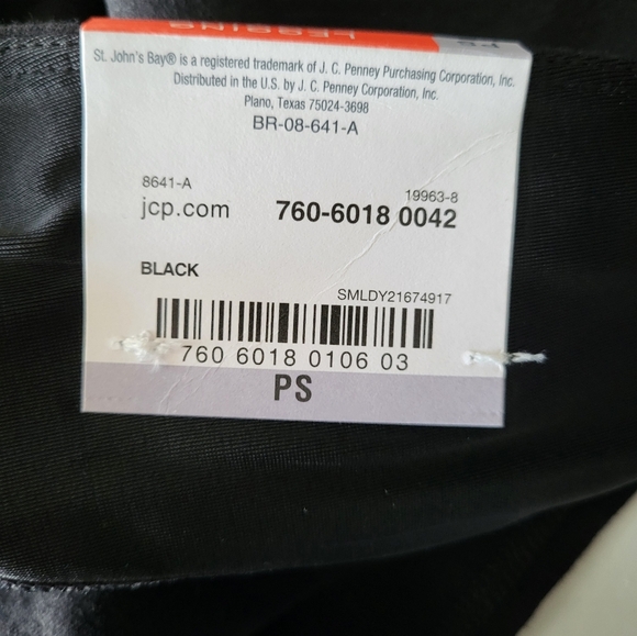 NEW St. John's Bay Black Leggings Slim Fit Size Small  (24) - Picture 6 of 6